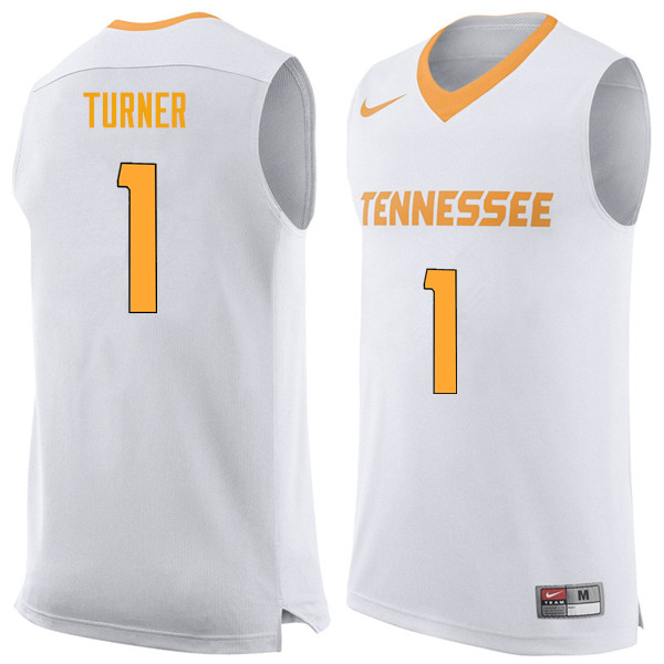 Men #1 Lamonte Turner Tennessee Volunteers College Basketball Jerseys Sale-White